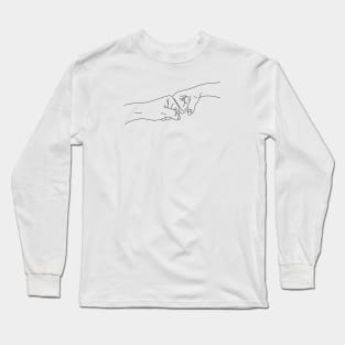 Fist Bump Design Long Sleeve T-Shirt